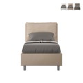 Einzelbett mit Stauraum 80x190 cm, gepolstertes Kopfkissen Antea S Aktion