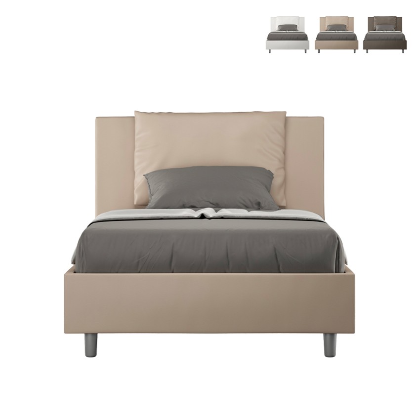Französisches Bett mit Stauraum 120x190 cm mit gepolstertem Kopfteil Antea P Aktion Französisches Bett mit Stauraum 120x190 cm mit gepolstertem Kopfteil Antea P Aktion
