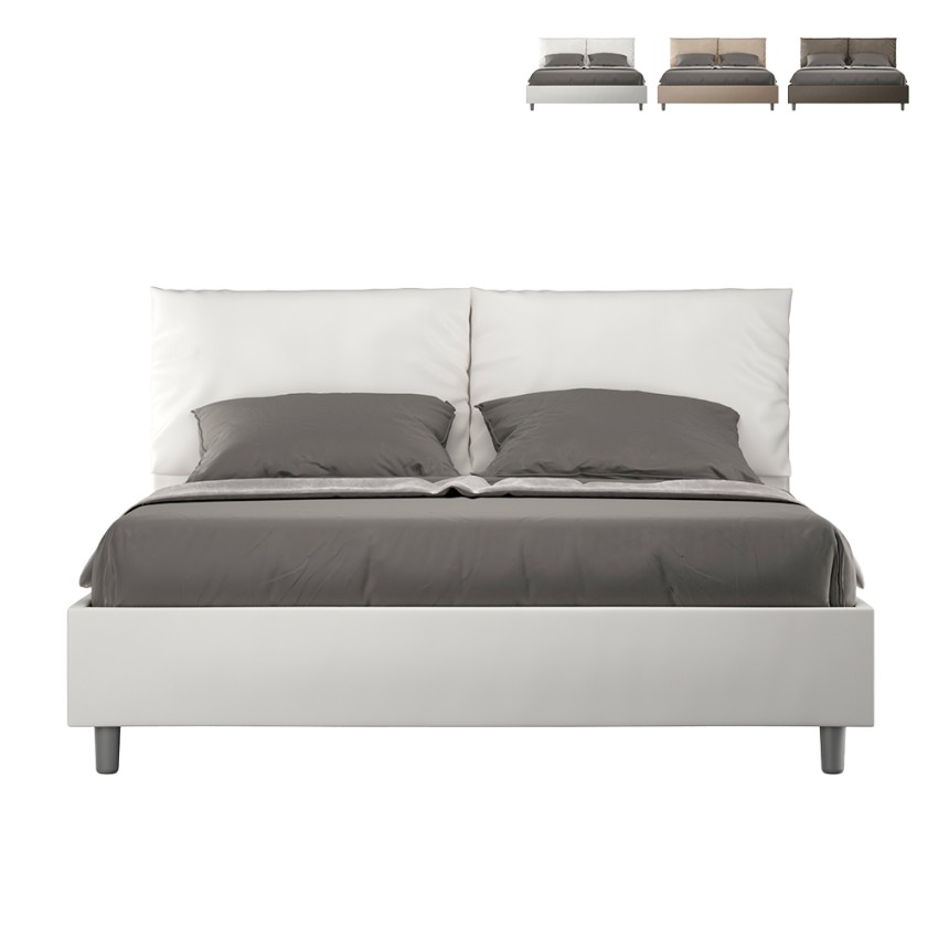 Doppelbett mit Bettkasten 160x190 cm, Kopfteil mit Kissen Antea M Aktion Doppelbett mit Bettkasten 160x190 cm, Kopfteil mit Kissen Antea M Aktion