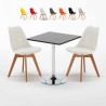 Schwarz Quadratisch Tisch und 2 Stühle Farbiges Polypropylen-Innenmastenset Nordica Mojito Angebot