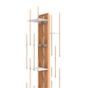 Vertikales Holzregal mit 13 Böden, Höhe 195 cm Zia Veronica H Maße