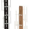 Vertikales wandmontiertes Bücherregal h195cm aus Holz 13 Fächer Zia Veronica WH Kosten