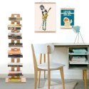 Vertikale Spalte Bücherregal h150cm Holz 10 Fachböden Zia Ortensia MH Angebot
