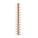 Zweiseitiges Wandregal h195cm aus Holz mit 26 Regalböden Zia Bice WH Lagerbestand