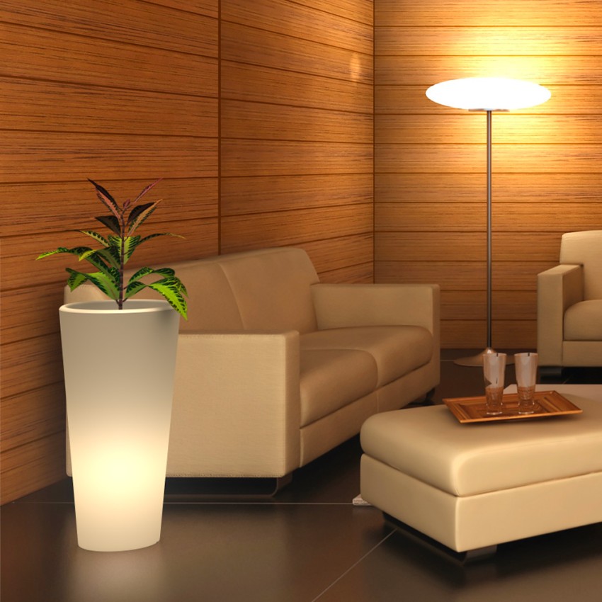 Leuchtender moderner Blumentopf für Pflanzen, Säulen-Gotico-Pflanzgefäß Aktion Leuchtender moderner Blumentopf für Pflanzen, Säulen-Gotico-Pflanzgefäß Aktion