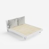 Doppelbett 160x190cm im modernen Design mit Lattenrost und Kissen Rust Eigenschaften