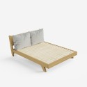 Doppelbett 160x200cm modernes Design mit Lattenrost und Kopfkissen Rust King 
