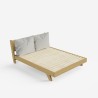 Doppelbett 160x200cm modernes Design mit Lattenrost und Kopfkissen Rust King 
