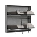 Klappbares horizontal graues Etagenbett 85x185cm Kando 2CM Angebot