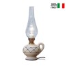 Tischlampe aus Glas und Keramik, klassisches Vintage-Design Pompei TA Verkauf