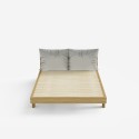 Doppelbett 160x200cm modernes Design mit Lattenrost und Kopfkissen Rust King 