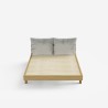 Doppelbett 160x200cm modernes Design mit Lattenrost und Kopfkissen Rust King 