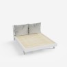 Doppelbett 160x190cm im modernen Design mit Lattenrost und Kissen Rust Maße