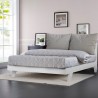 Doppelbett 160x190cm im modernen Design mit Lattenrost und Kissen Rust Lagerbestand