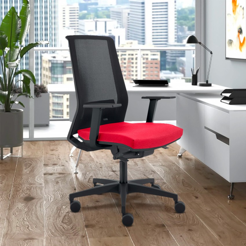 Ergonomischer Bürostuhl mit rotem Design, atmungsaktives Netz Blow R Aktion Ergonomischer Bürostuhl mit rotem Design, atmungsaktives Netz Blow R Aktion