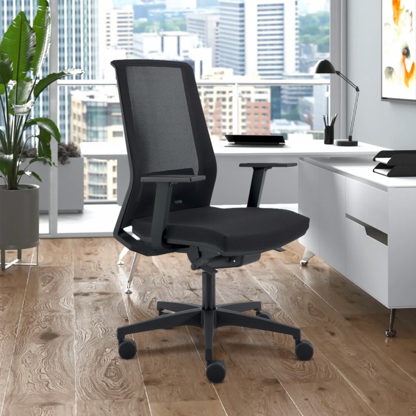 Ergonomischer Bürostuhl mit atmungsaktivem Netz, modernes Design Blow Aktion