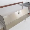 Grill-Set für indirektes Kochen, Holzkohlegrill aus Edelstahl, Etna Sales