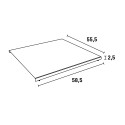 Mittlere Spianatoia 60x55cm Schneidebrett Edelstahl Küche Restaurant Plan Modell