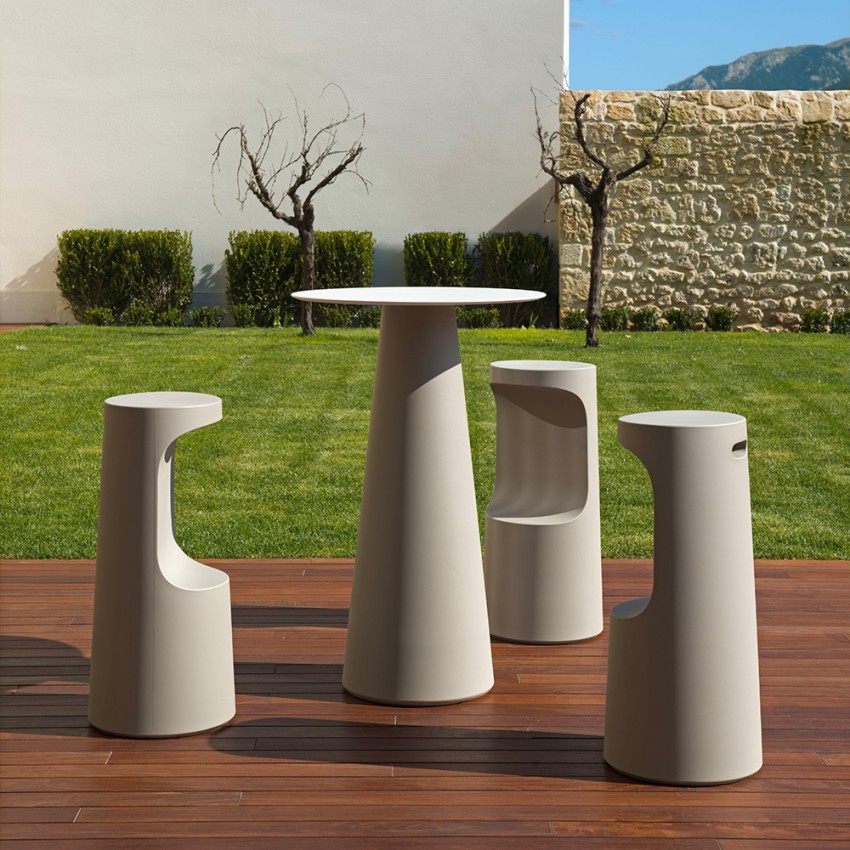 Hoher runder Stehtisch für Barhocker Durchmesser 60cm modernes Design Fura T1-H Aktion Hoher runder Stehtisch für Barhocker Durchmesser 60cm modernes Design Fura T1-H Aktion