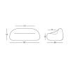Outdoor-Sofa 2-Sitzer Design Polyethylen Garten Terrasse Gumball D1 