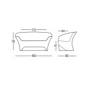 Moderner 2-Sitzer Sofa für Außenbereich im Restaurant und Bar Ohla 