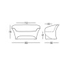 Moderner 2-Sitzer Sofa für Außenbereich im Restaurant und Bar Ohla 
