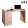 Bürotisch Arbeitszimmer 4 Schubladen modernes Design Holz KimDesk Verkauf