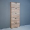 Schlanke Schuhschrank platzsparend 5 Klappen für 15 Paar Schuhe Holz KimShoe 5SS Auswahl