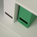Niedriges weißes Büro-Bücherregal 3 Fächer 2 verstellbare Fachböden Kbook 3WS Rabatte