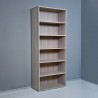Bücherregal Holz 6 Fächer, verstellbare Regalböden, modernes Büro Kbook 6OP Auswahl