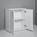 Mehrzweckschrank 2 Fächer modern weiß für Wohnzimmer Büro KimSpace 2WP Aktion