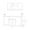 Sideboard 2 Türen 2 Schubladen Küchenanrichte modernes Wohnzimmer Selena 