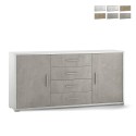 Moderne Anrichte mit 2 Türen und 4 Schubladen für das Wohnzimmer Cleore Angebot