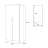 Moderner Kleiderschrank 2-türig Schlafzimmer Even Modell