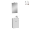 Wandbadezimmerschrank 40 cm kompakt Waschtisch Tür LED Spiegel Mia Verkauf
