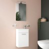 Wandbadezimmerschrank 40 cm kompakt Waschtisch Tür LED Spiegel Mia Angebot