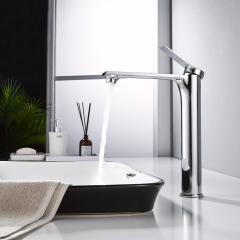 Hoher Chrom-Wasserhahn modernes Design Waschbecken Surf Aktion