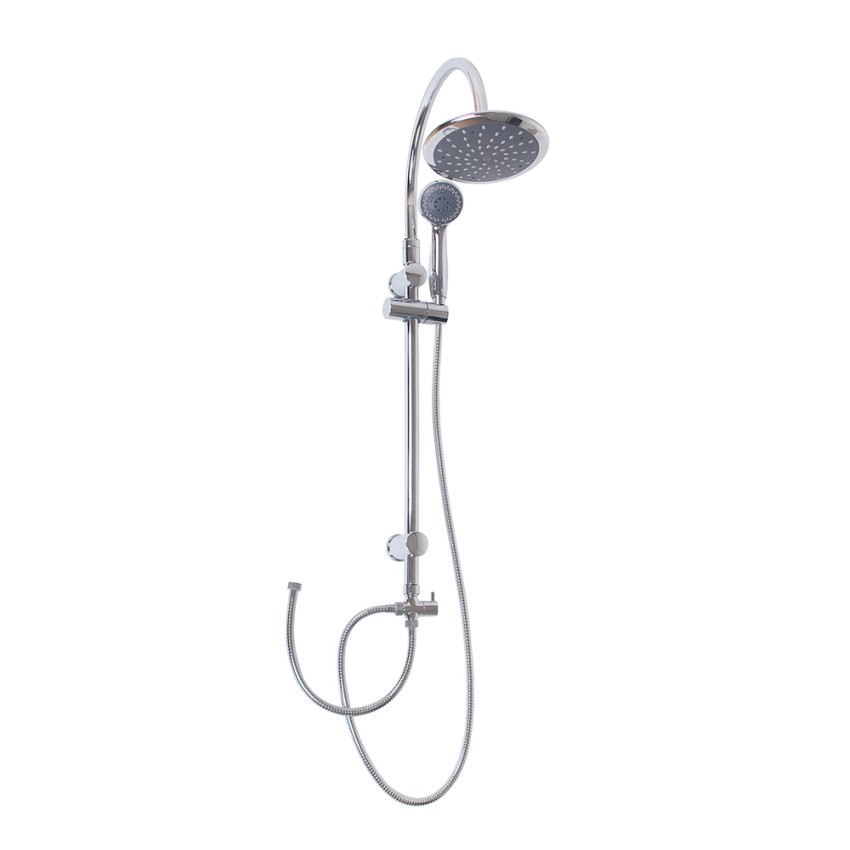 Moderne Duschsäule mit Ø 20 cm Kopfbrause und 5-Funktions-Handbrause Gru Aktion