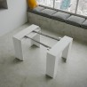 Ausziehbarer Konsolentisch Esstisch 90x48-308cm weißes Holz Basic Rabatte