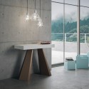 Moderner, ausziehbarer Konsolentisch in Weiß, 90x40-300cm, Modell Diamante Aktion