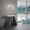 Moderner, ausziehbarer Konsolentisch in Weiß, 90x40-300cm, Modell Diamante Aktion