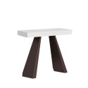Moderner, ausziehbarer Konsolentisch in Weiß, 90x40-300cm, Modell Diamante Angebot