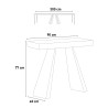 Moderner, ausziehbarer Konsolentisch in Weiß, 90x40-300cm, Modell Diamante Katalog