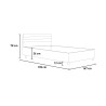 Modernes Ehebett mit Bettkasten 160x190cm Nussbaumholz Ankel Noix Lagerbestand