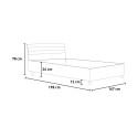 Doppelbett mit Bettkasten 160x190 cm in Nussbaumholz Ankel Nod Noix Auswahl