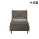 Einzelbett mit Bettkasten 80x190 cm gepolstertes Kopfteil Appia S Verkauf