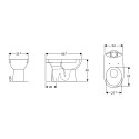 Bodenstehendes WC-Becken Außenspülkasten mit horizontaler Spülung Geberit Selnova Sanitärkeramik Verkauf