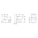 Bodenstehendes Keramik-WC-Becken mit horizontaler Spülung Geberit Colibrì Sanitärkeramik Angebot