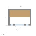 Finnische Holzsauna für 3 Personen mit Elektro-Ofen 3,5 kW Zen 3 Modell