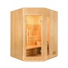 Heimsauna Finnisch 3-Personen Eckmodell mit Elektroofen 4,5 kW Zen 3C Aktion
